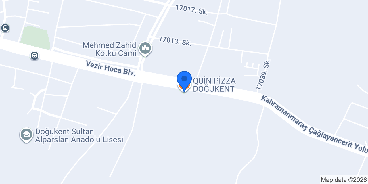 QUİN PİZZA DOĞUKENT konumu
