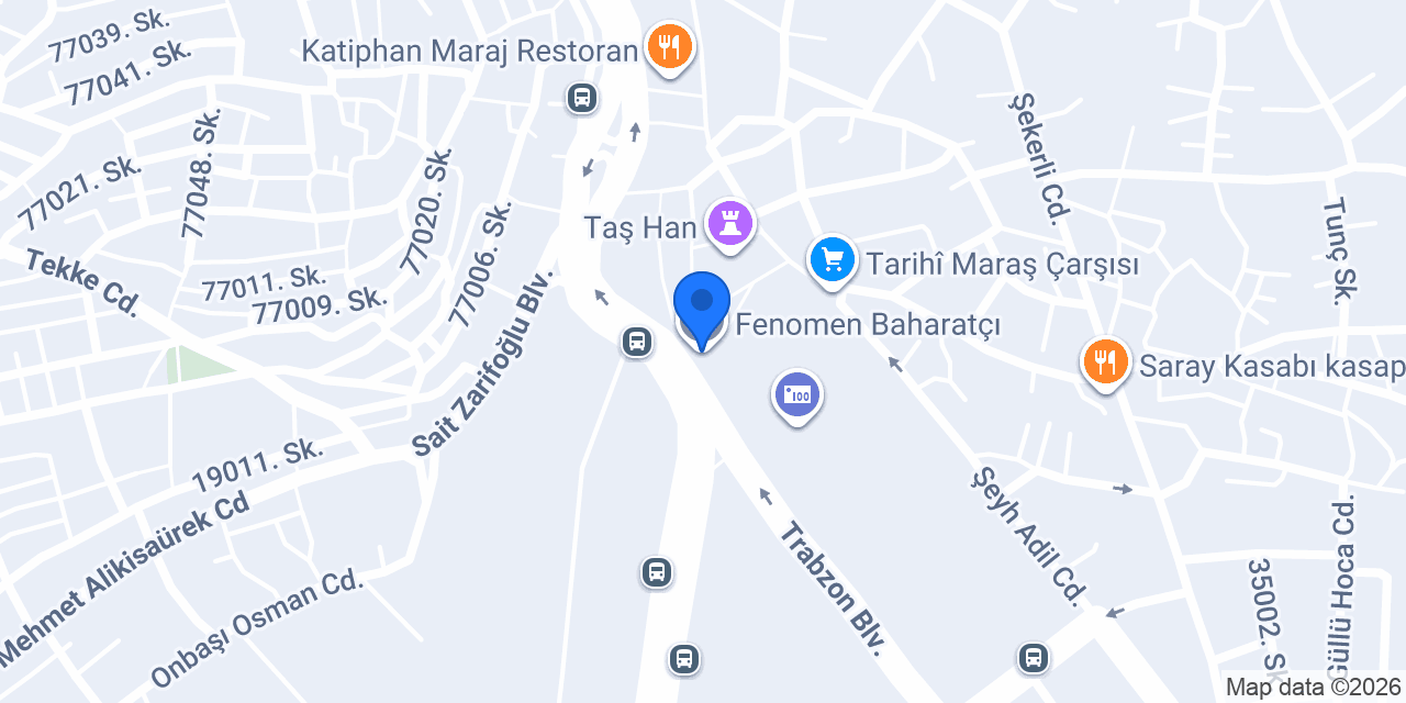 Fenomen Baharatçı konumu