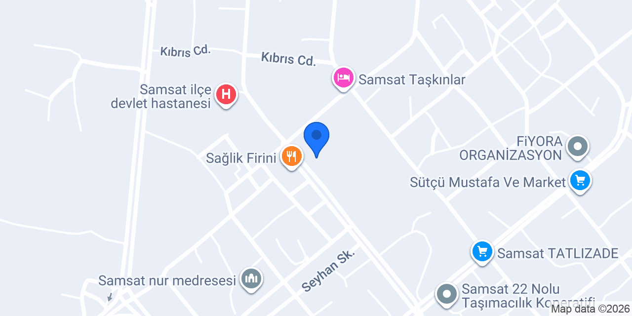 Samsat İlçe Devlet Hastanesi konumu
