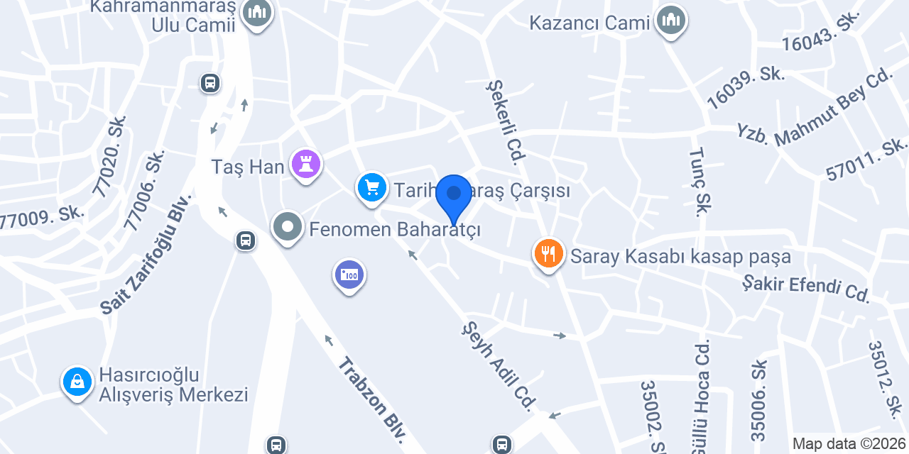 Saray tantuni konumu