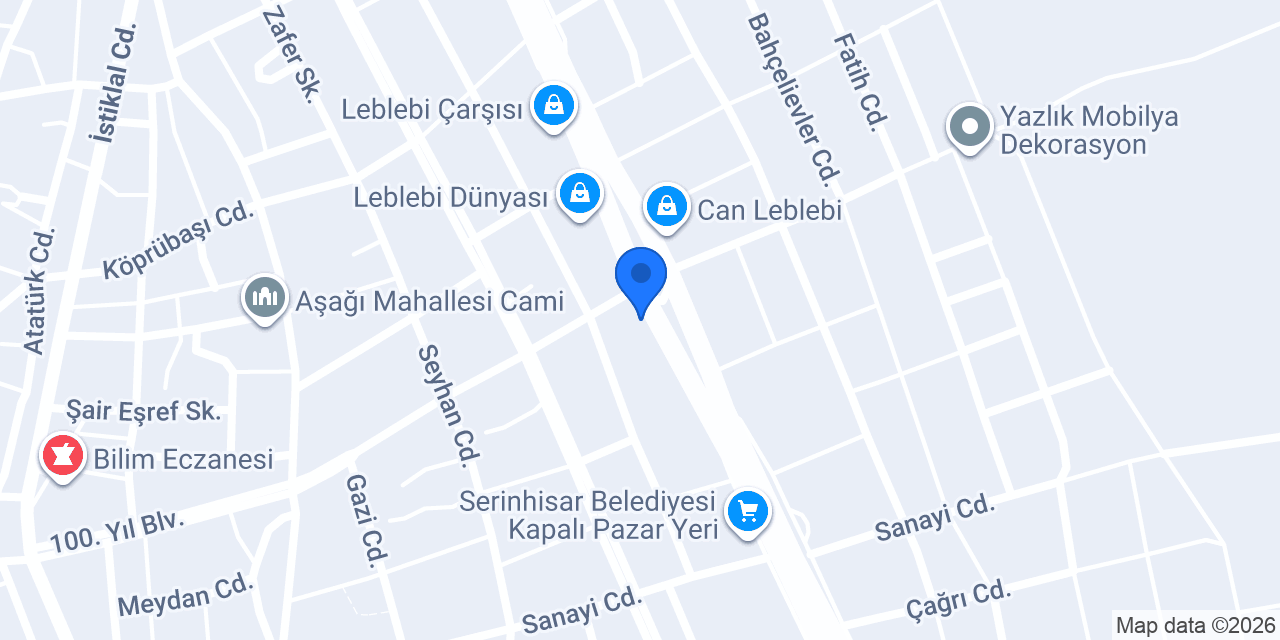 Dedeli Market & Tekel Bayii konumu