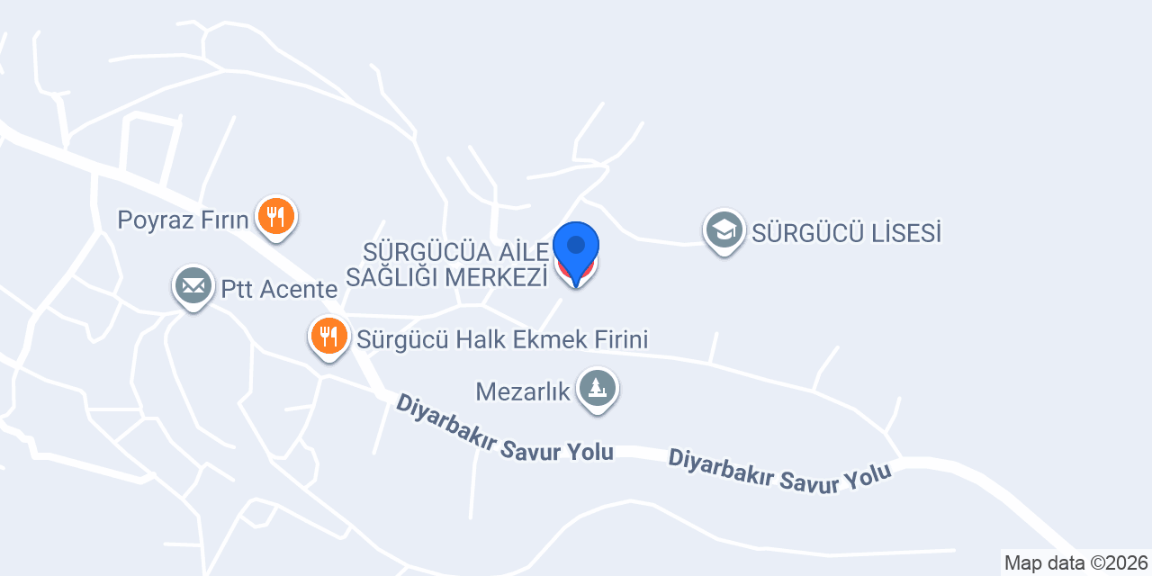 SÜRGÜCÜA AİLE SAĞLIĞI MERKEZİ konumu