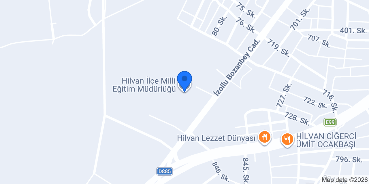 Hilvan İlçe Milli Eğitim Müdürlüğü konumu