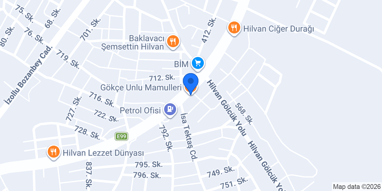 Gökçe Unlu Mamulleri konumu
