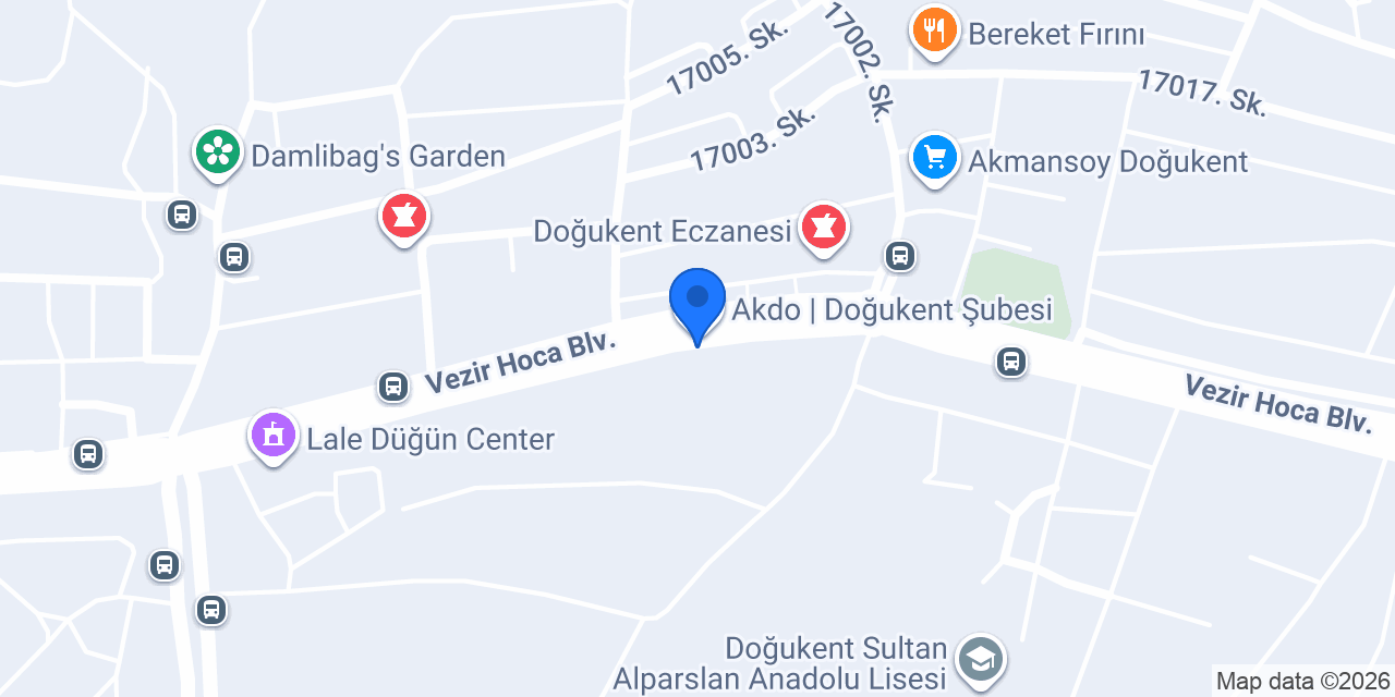 Akdo | Doğukent Şubesi konumu