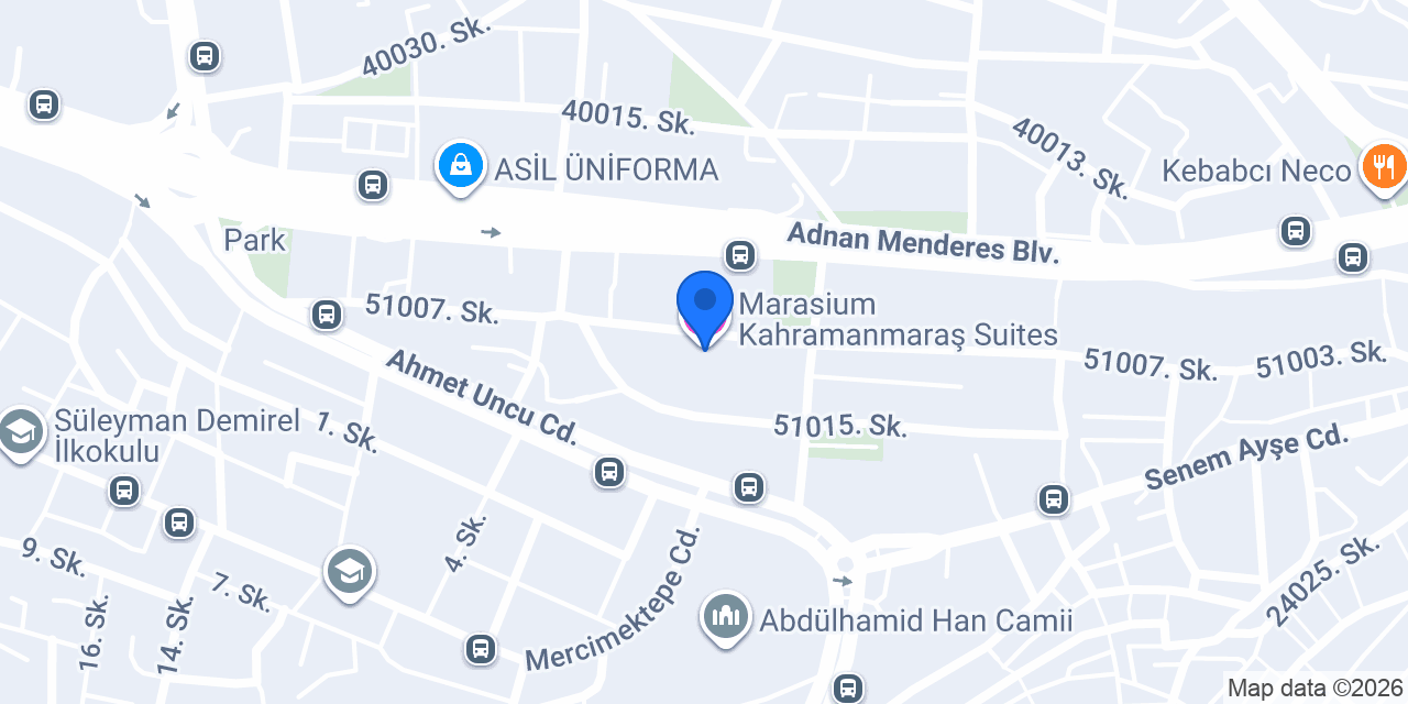Marasium Kahramanmaraş Suites konumu