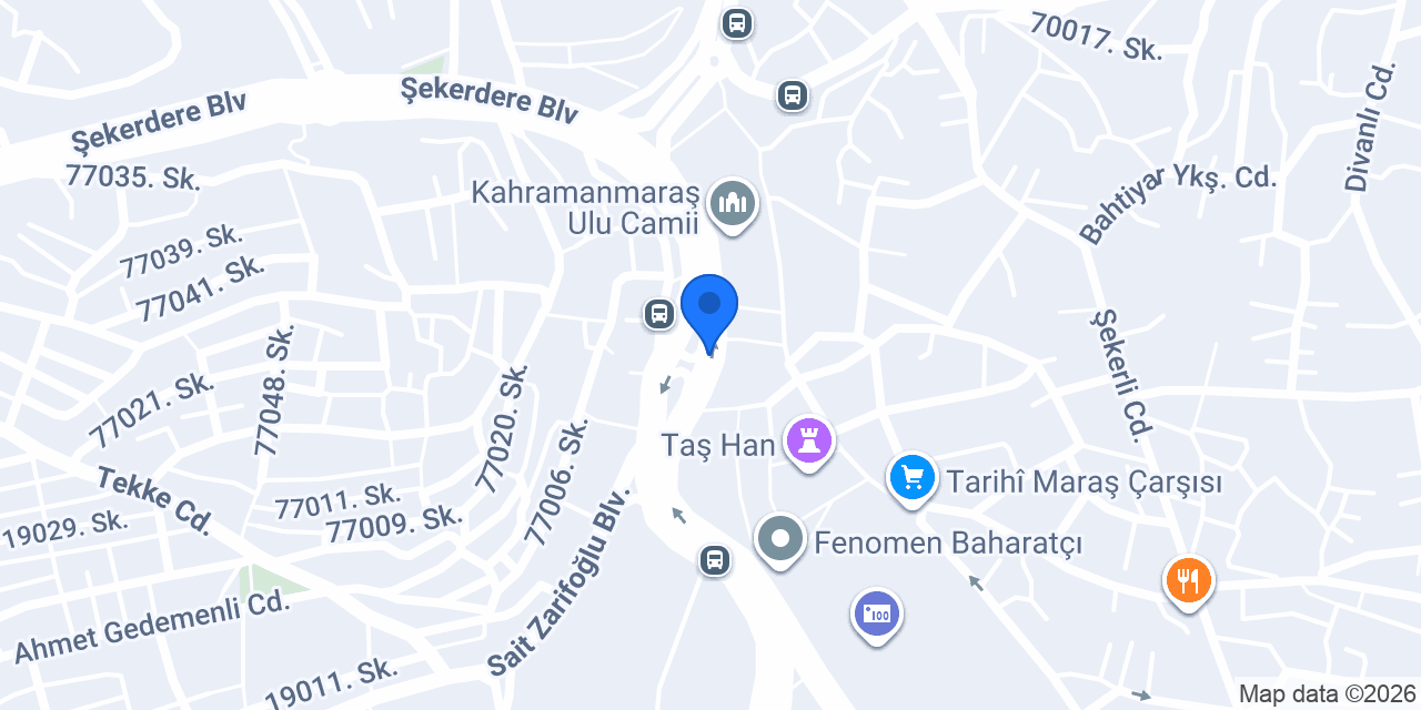 Has Maraş Paça konumu