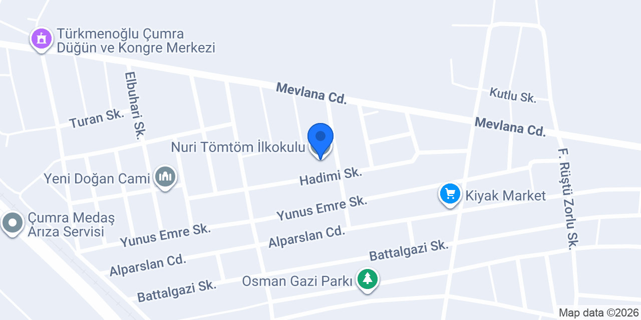 Nuri Tömtöm İlkokulu konumu