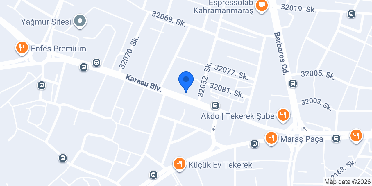 Kahramanmaraş Sürücü Kursu Kaplanlar konumu