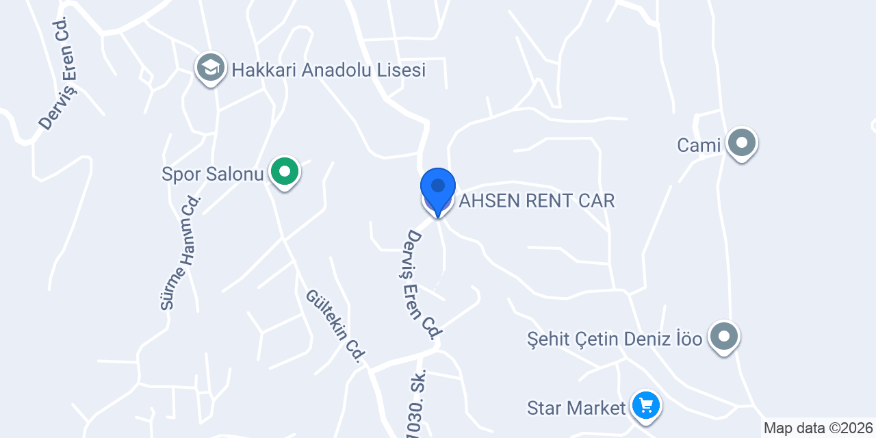 AHSEN RENT CAR konumu