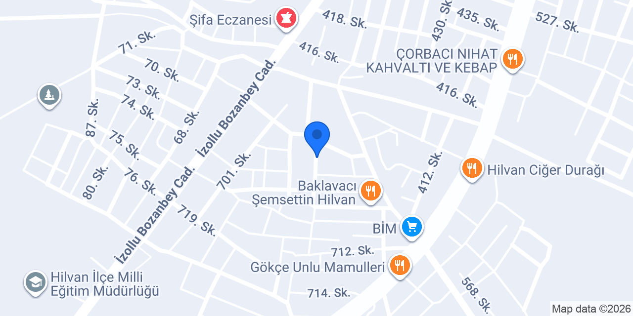 HİLVAN DERMAN VETERİNER KLİNİĞİ konumu
