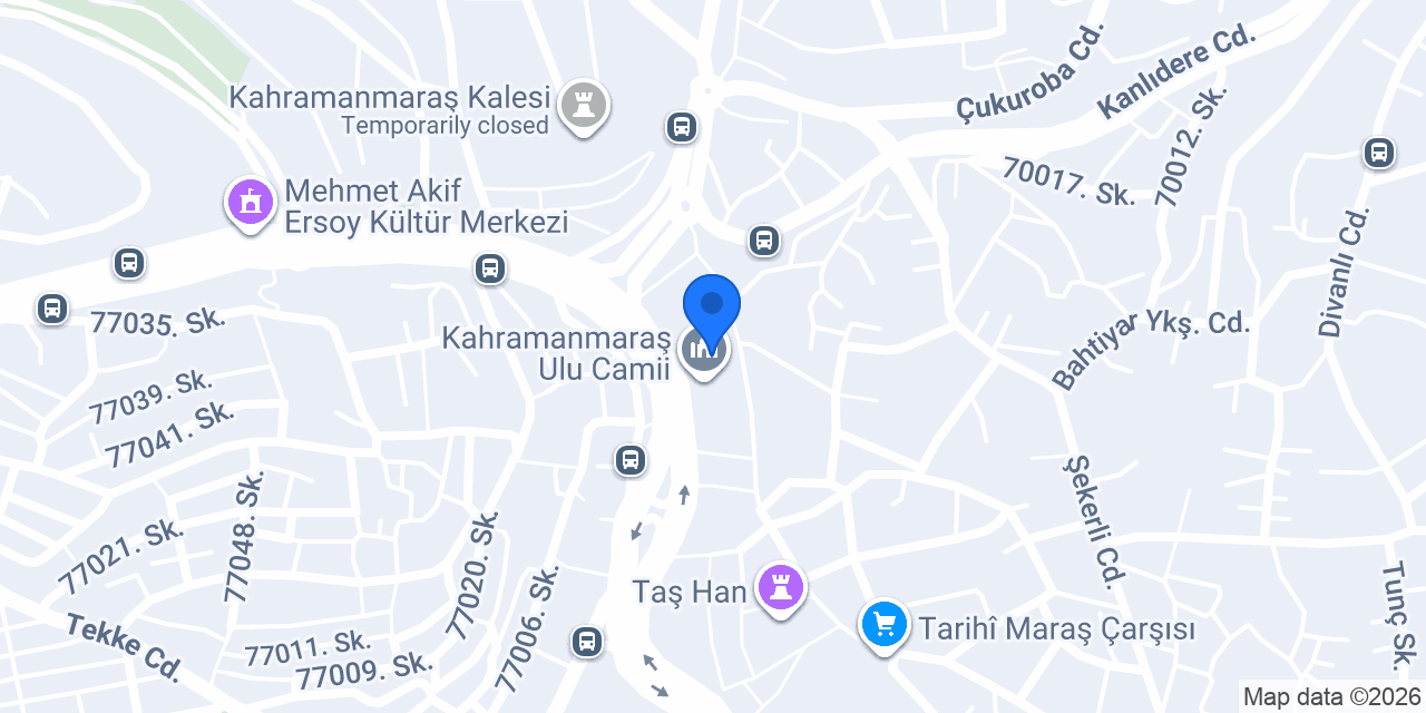 Kahramanmaraş Zafer taksi konumu