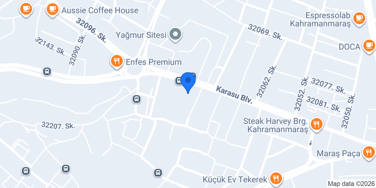 Akbank Kahramanmaraş Şubesi konumu