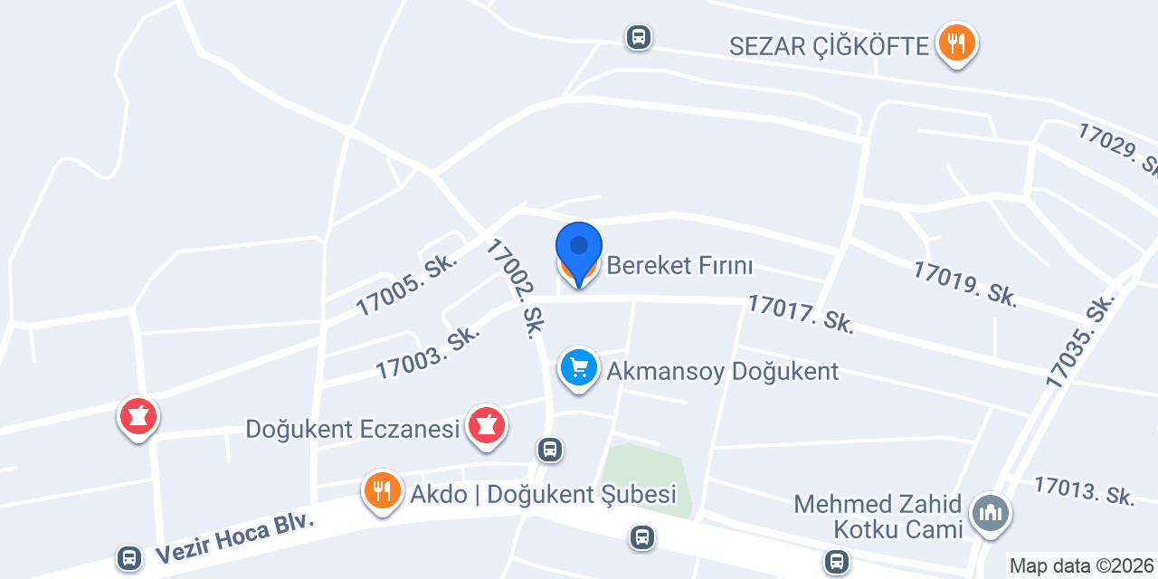 Bereket Fırını konumu