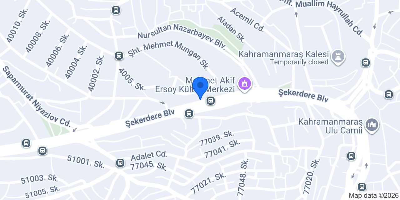 Maraş Nöbetçi Çiçekçi konumu