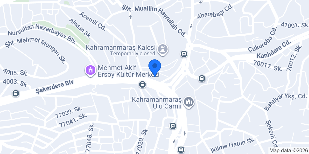 Tarihi Çukur Hamamı konumu
