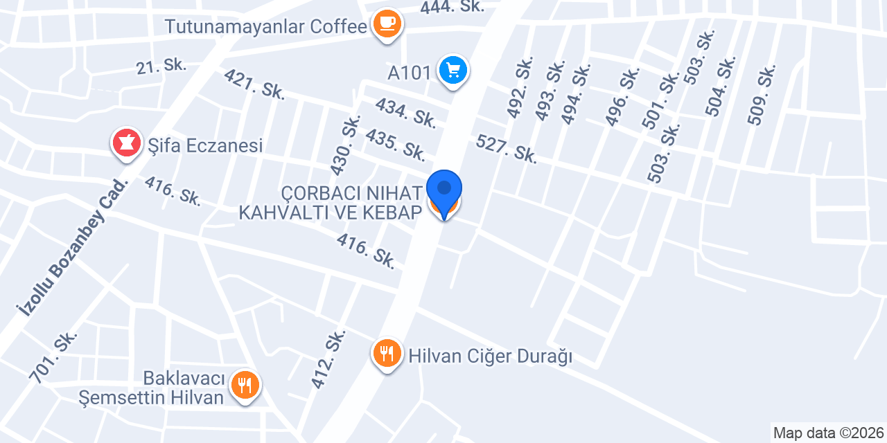 ÇORBACI NIHAT KAHVALTI VE KEBAP konumu