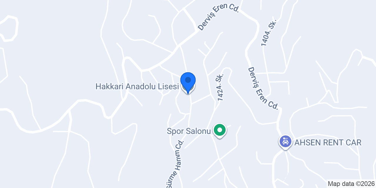 Hakkari Anadolu Lisesi konumu