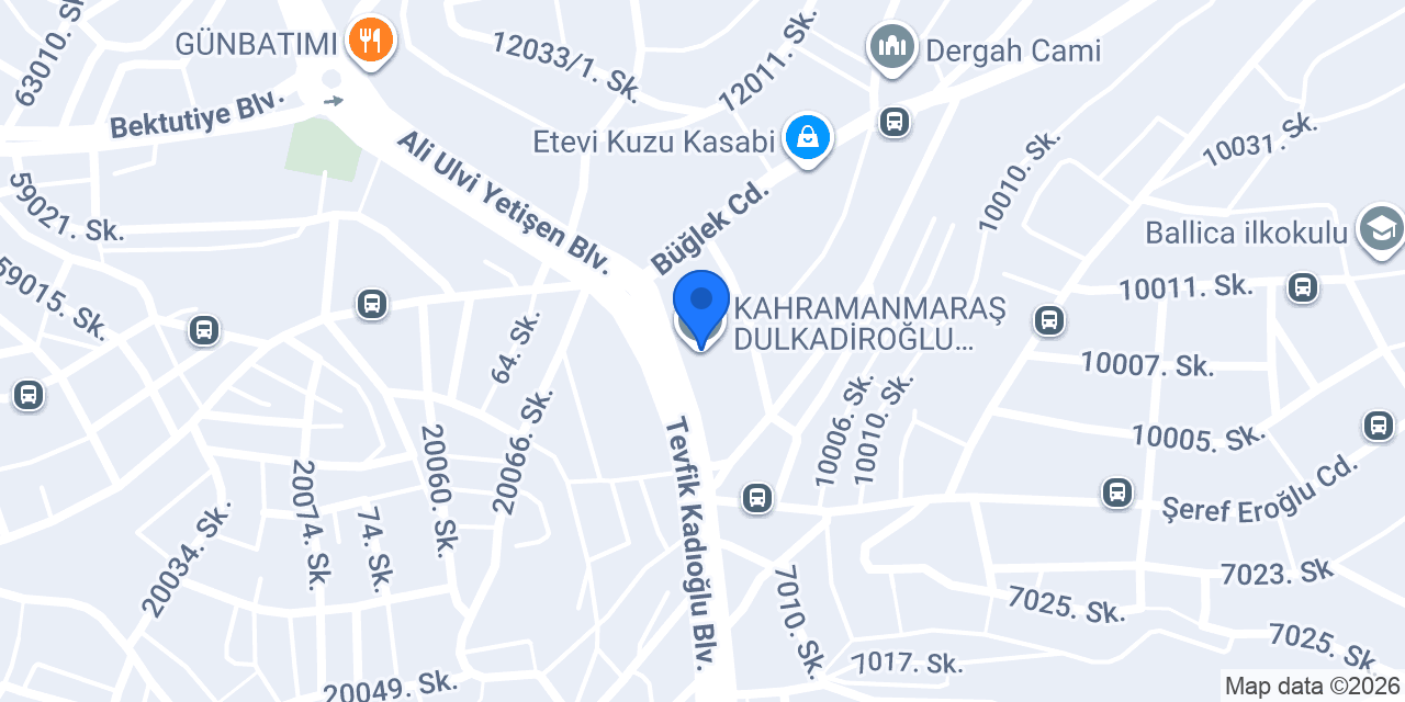 KAHRAMANMARAŞ DULKADİROĞLU HALK EĞİTİM MERKEZİ konumu