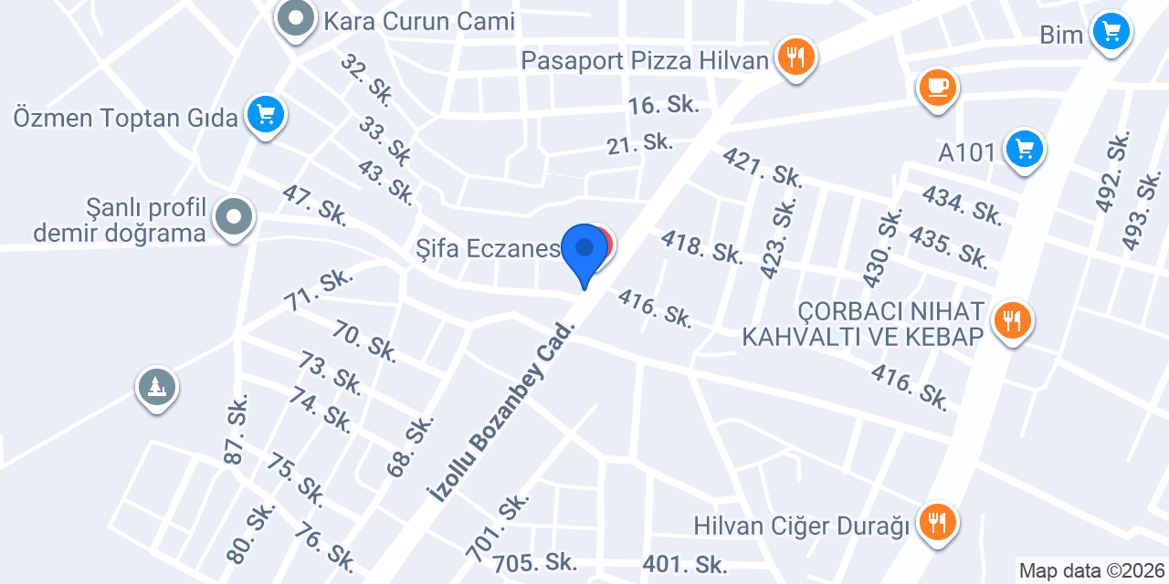 Vodafone Cep Merkezi konumu
