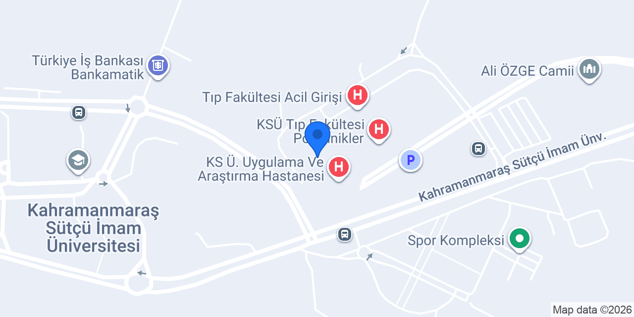 KSÜ DİYALİZ ÜNİTESİ konumu