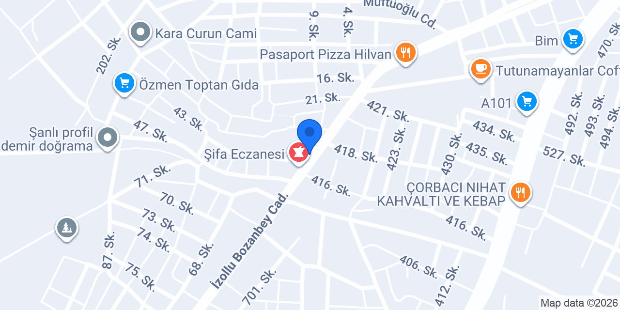 Çilingir 7/24 Hilvan & Anahtarcı konumu