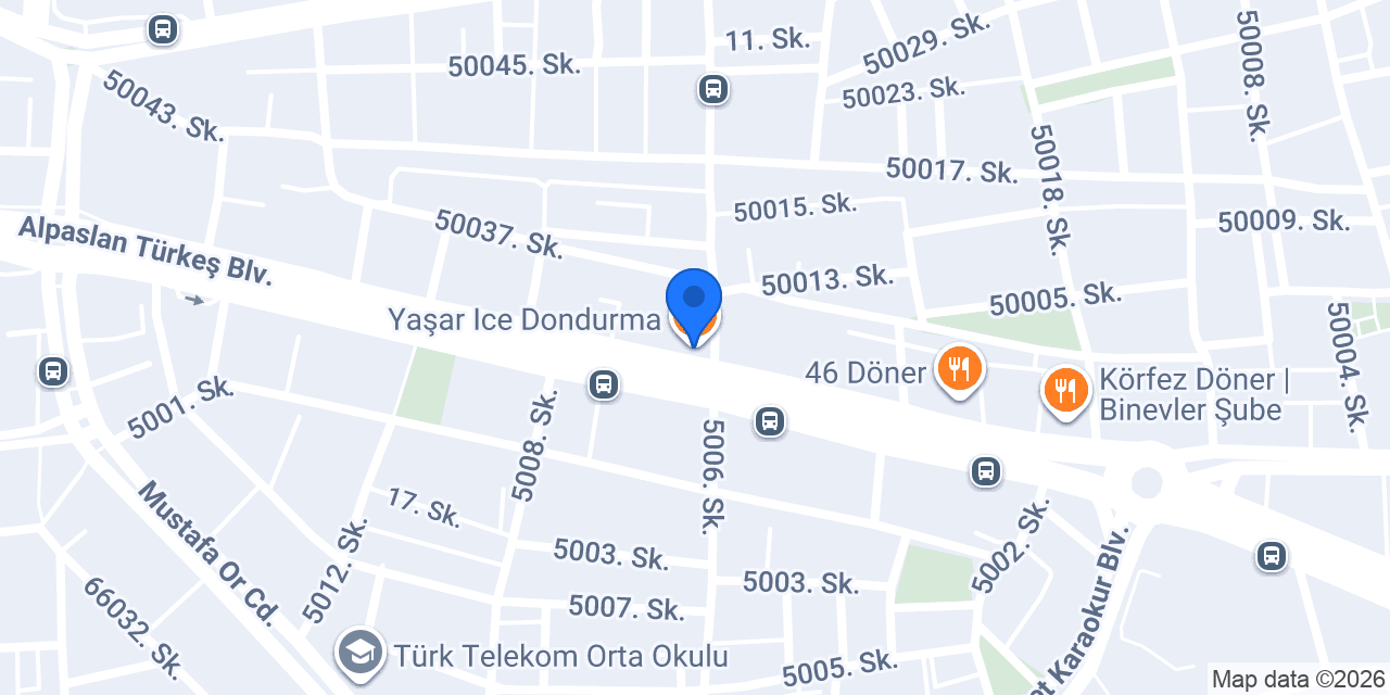 Yaşar Ice Dondurma konumu