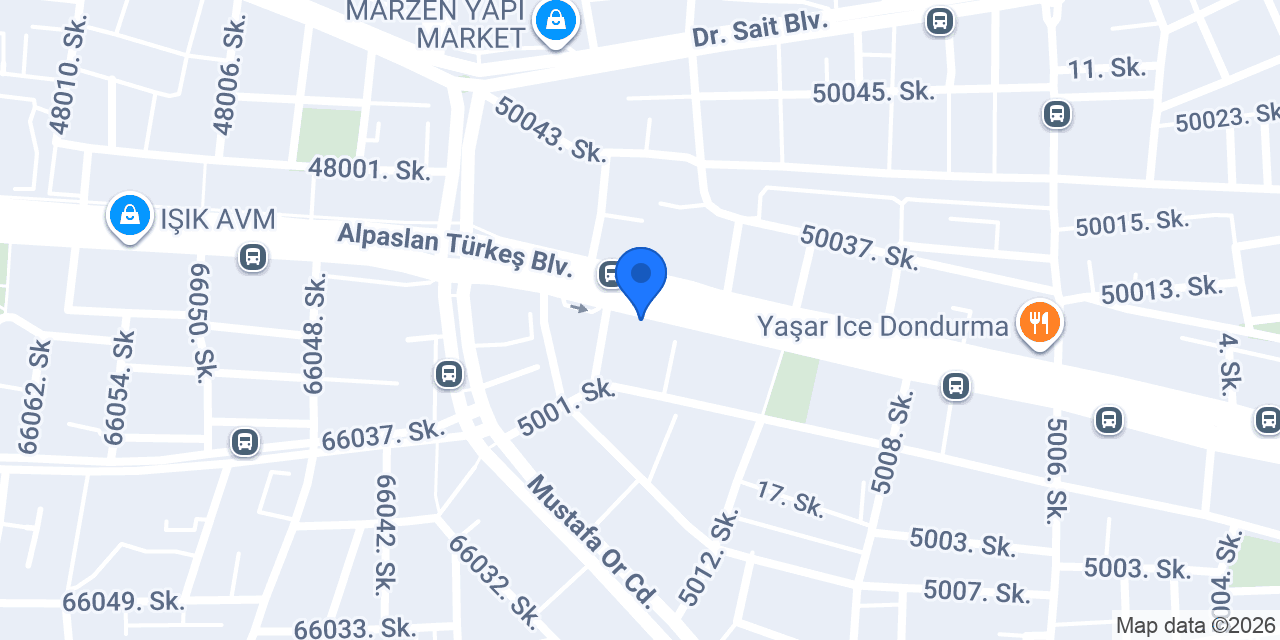 Yapı Kredi - Kahramanmaraş Binevler Şubesi konumu