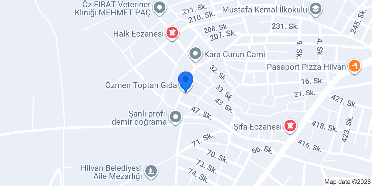 Özmen Toptan Gıda konumu