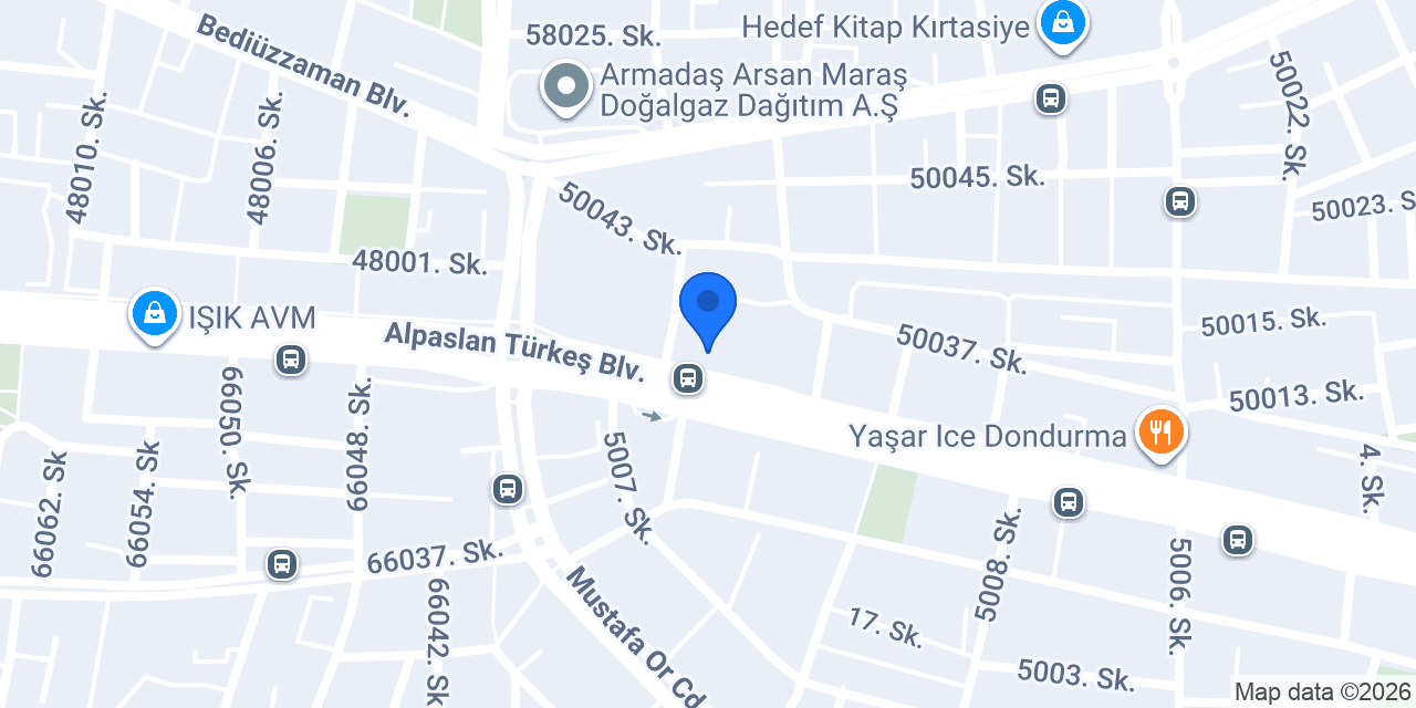 FuzulEv Kahramanmaraş Şube konumu