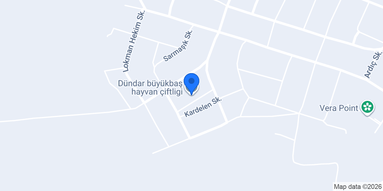 Dündar büyükbaş hayvan çiftligi konumu