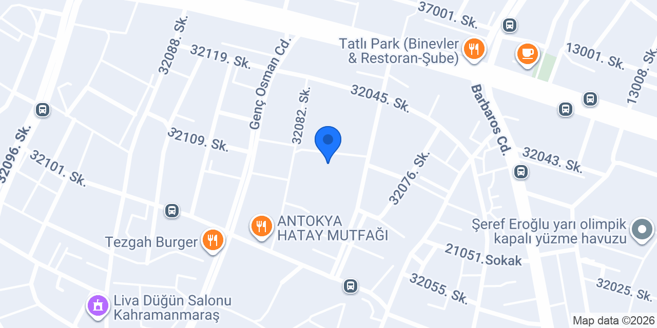 NİNOVA İNŞAAT KAHRAMANMARAŞ konumu