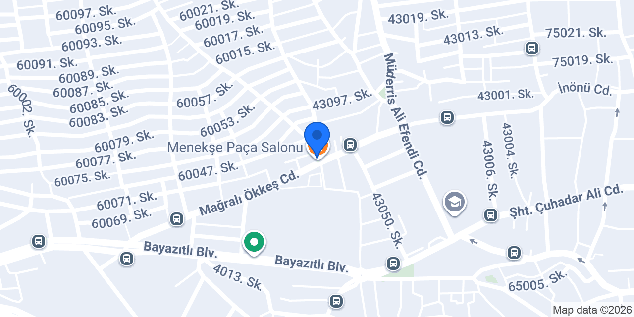 Menekşe Paça Salonu konumu