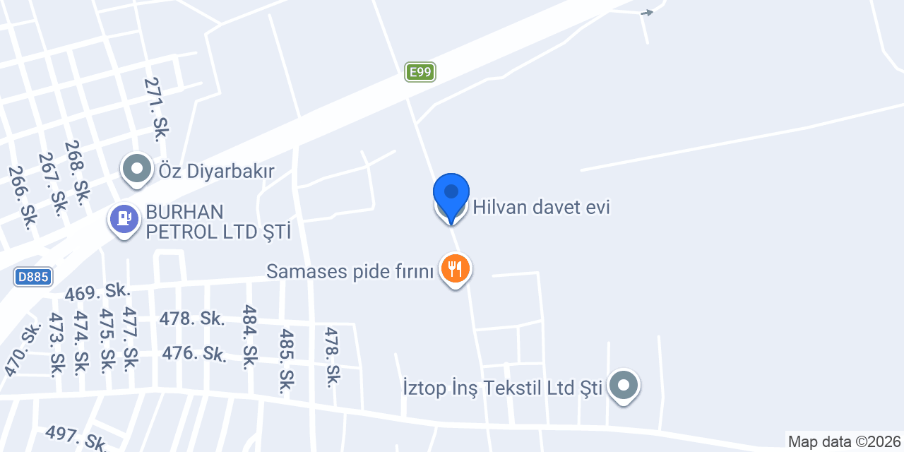 Hilvan davet evi konumu