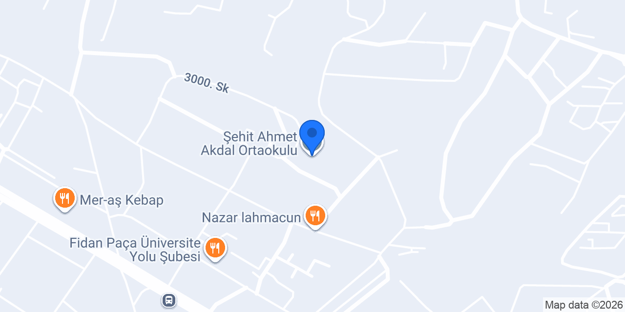 Şehit Ahmet Akdal Ortaokulu konumu