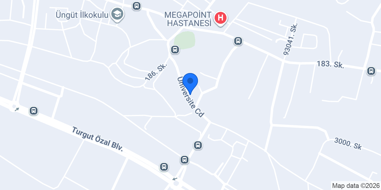 Gül Çınar kuaför konumu