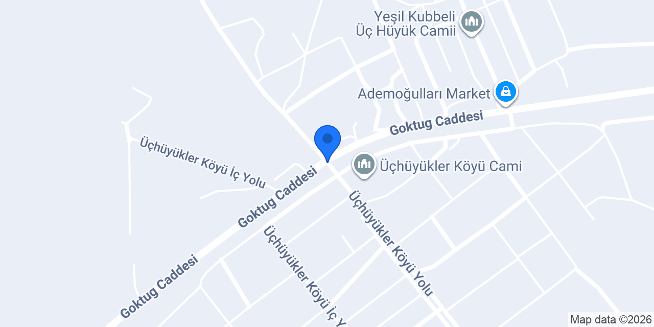 Üçhüyükler Köyü Muhtarlığı konumu