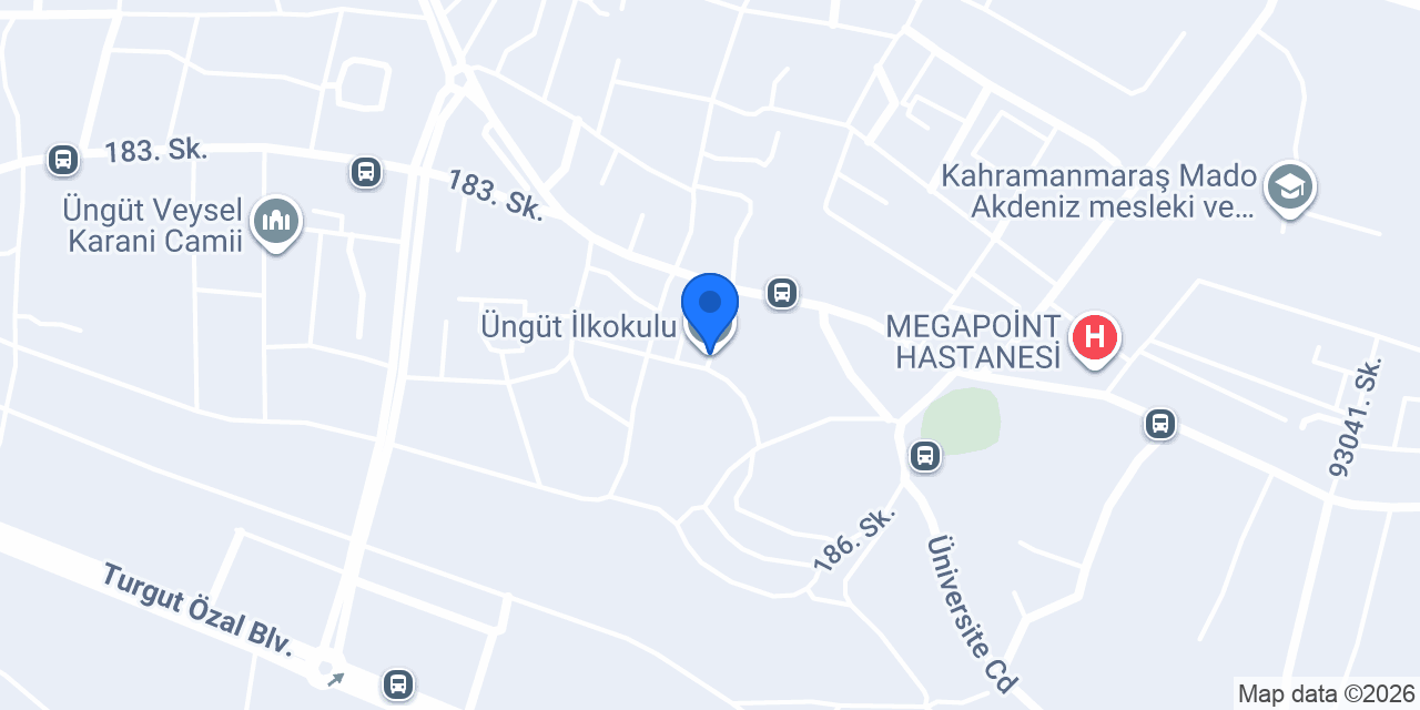 Üngüt İlkokulu konumu