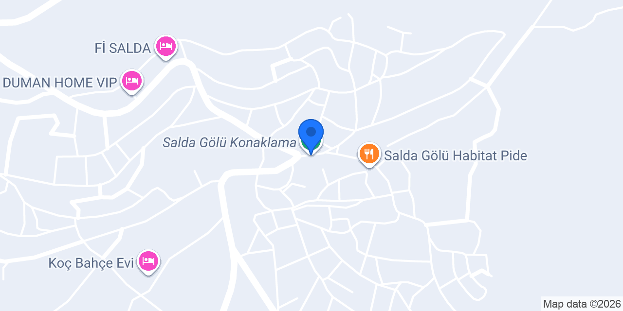 Salda Gölü Konaklama konumu