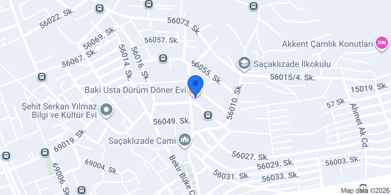 Baki Usta Dürüm Döner Evi konumu