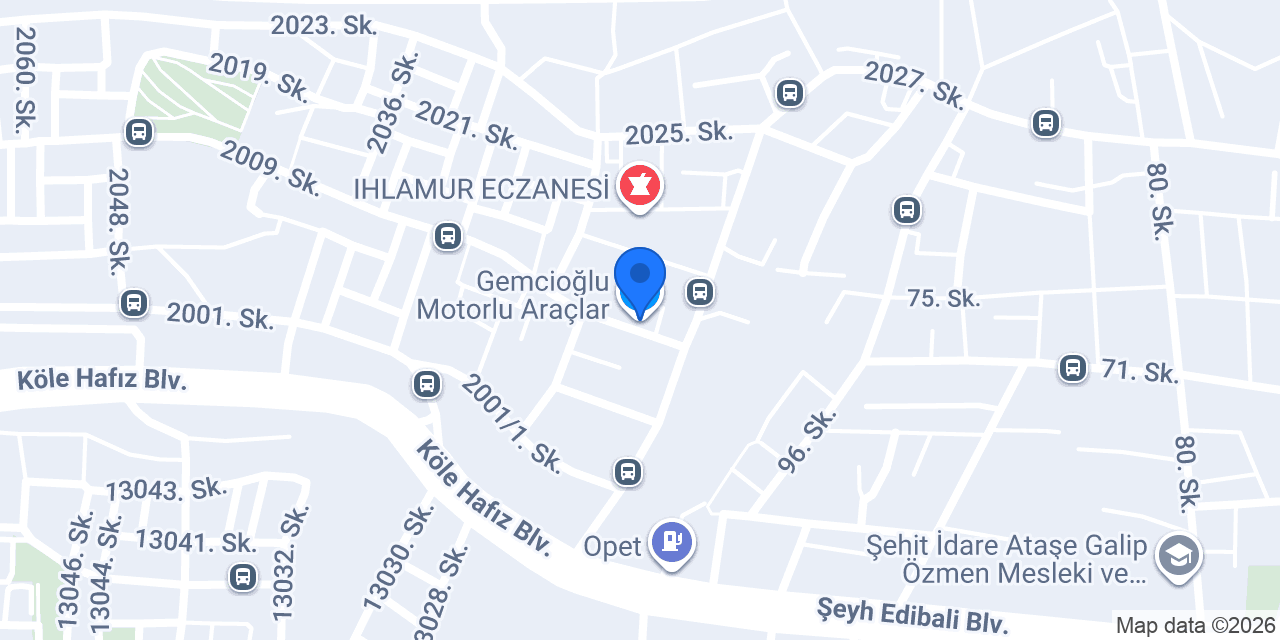 Gemcioğlu Motorlu Araçlar konumu