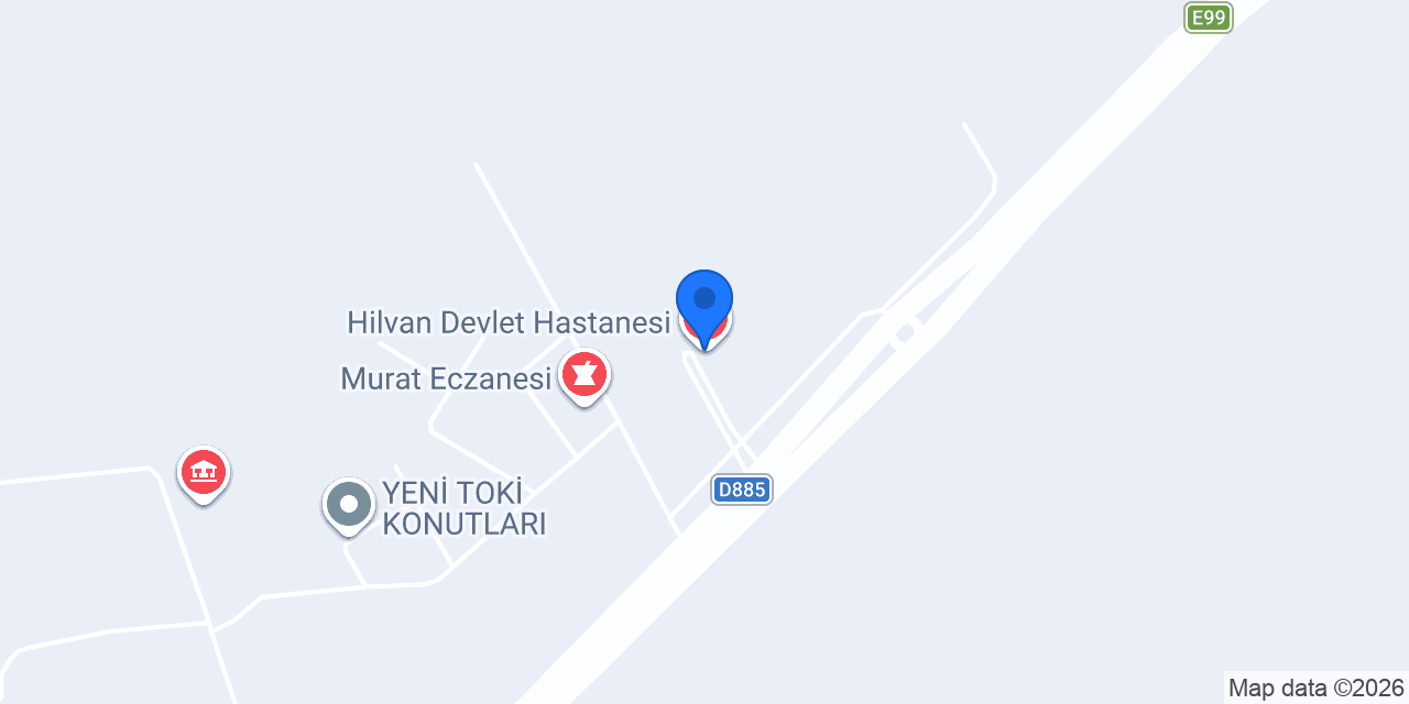 Hilvan Devlet Hastanesi konumu