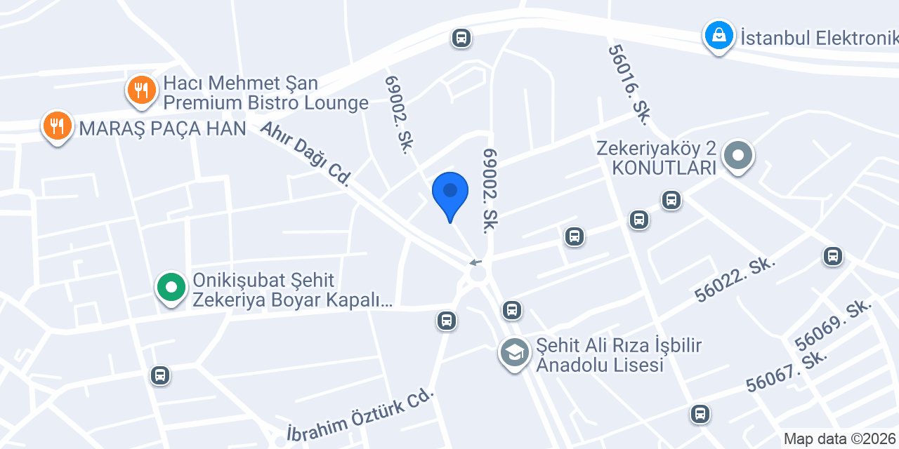 Maraş Dekorasyon konumu