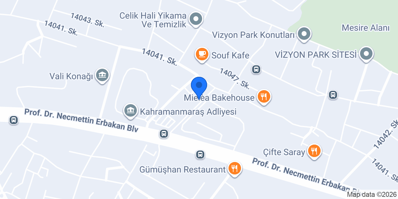 Academy Dent Onikişubat Şubesi konumu