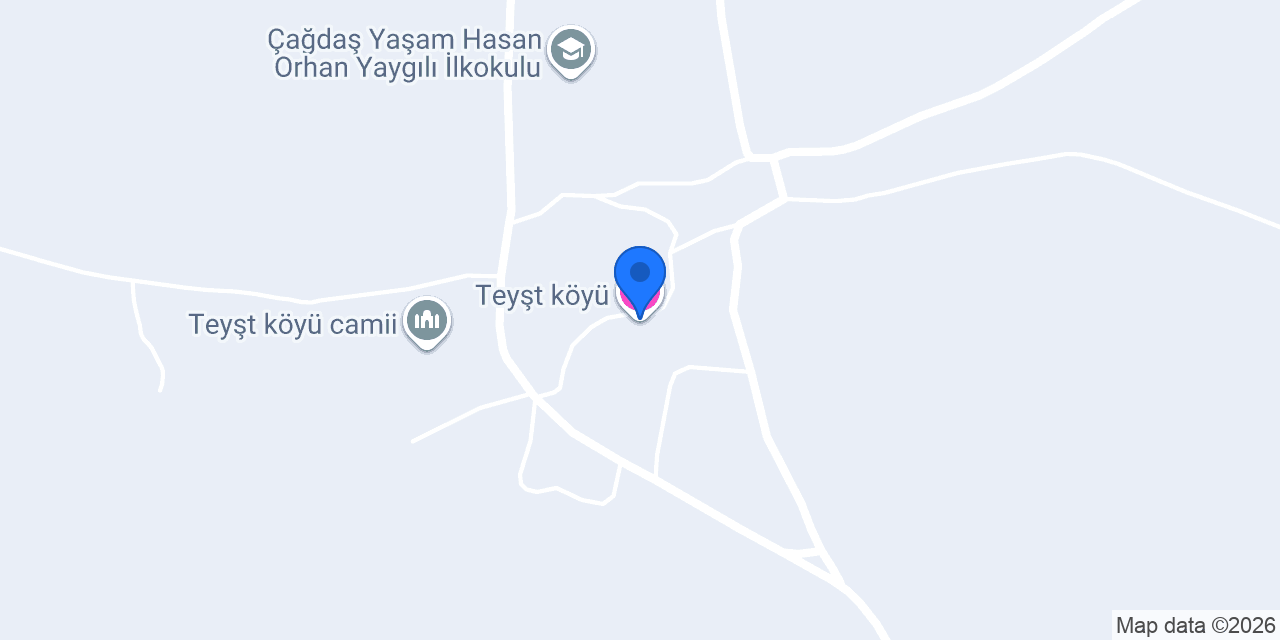 Teyşt köyü konumu