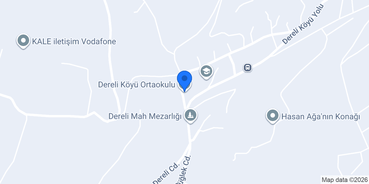 Dereli Köyü Ortaokulu konumu