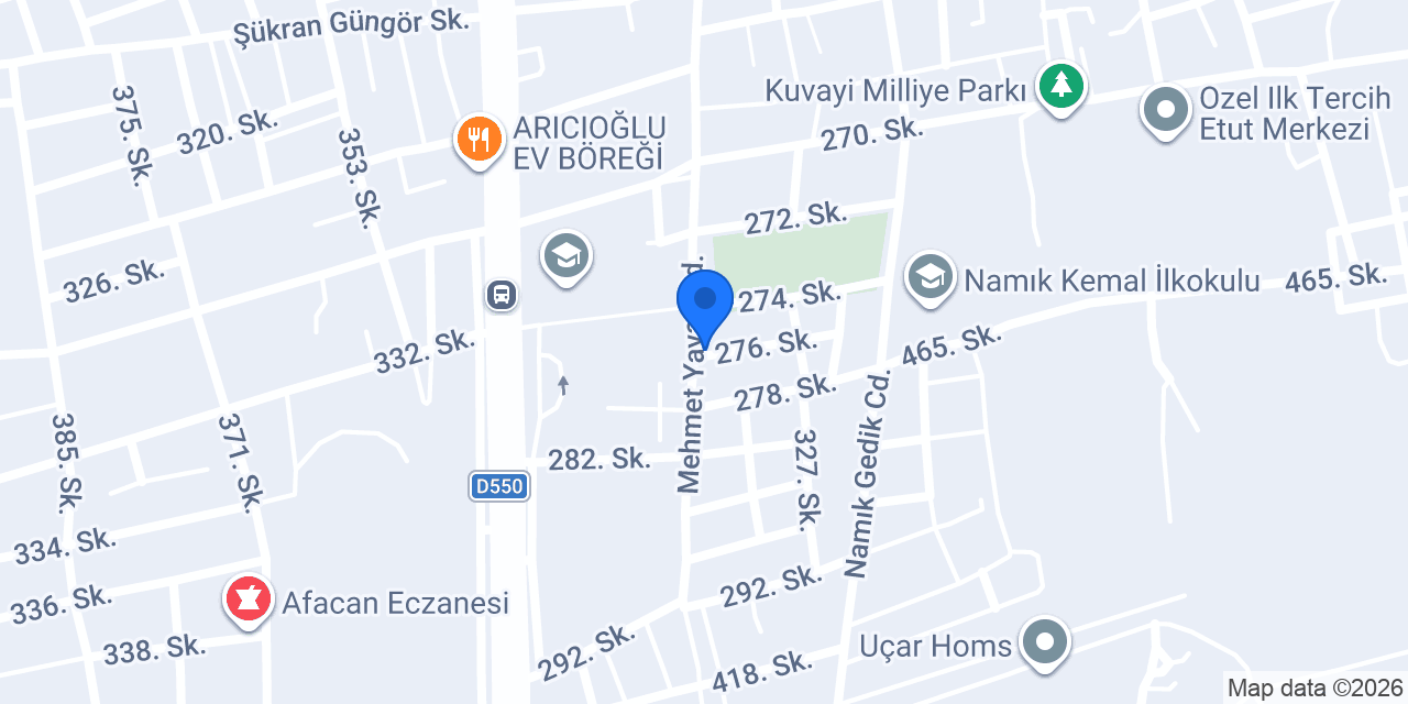 Yeni Bora Eczanesi konumu