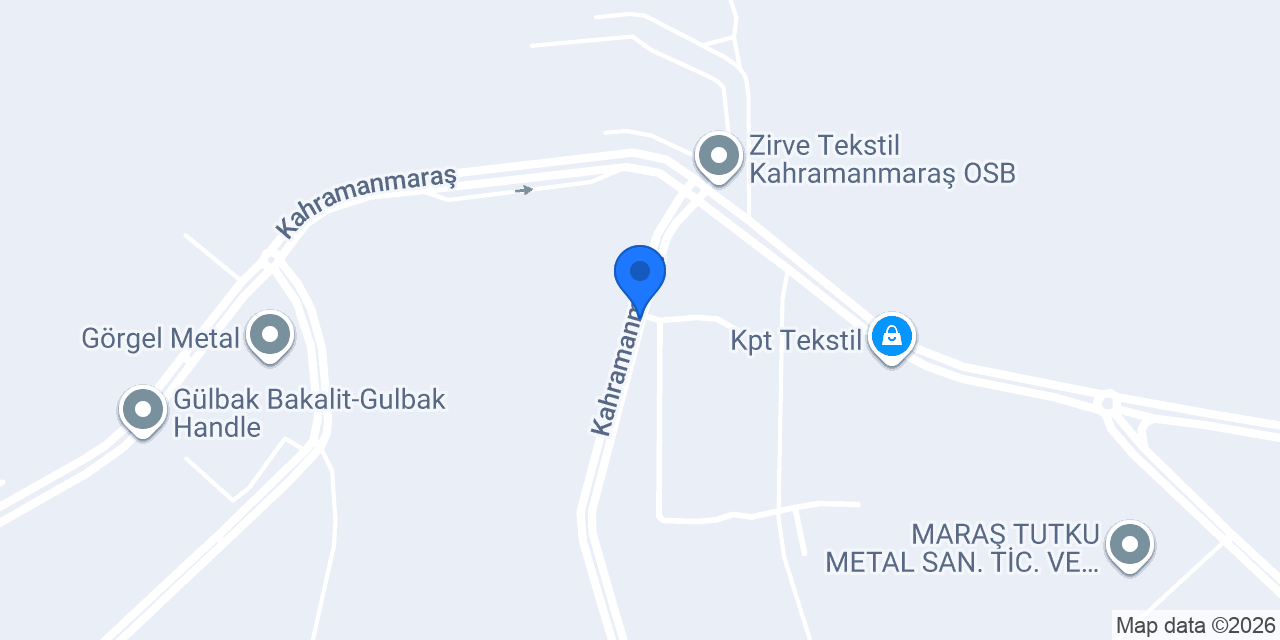 Maraş Metal San. ve Tic. Ltd.Şti konumu