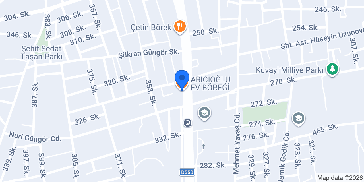 ARICIOĞLU EV BÖREĞİ konumu