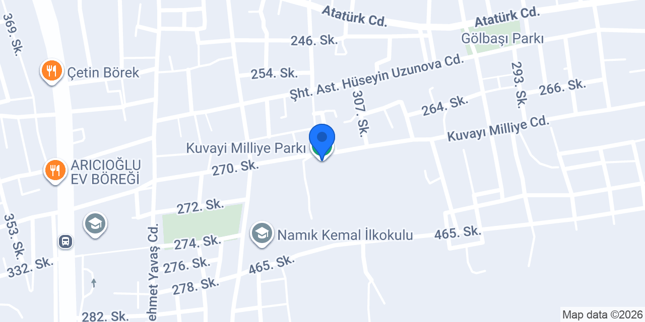 Kuvayi Milliye Parkı konumu